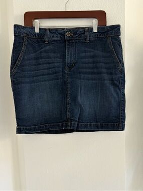 Sonoma Everyday Skort Dark Wash Denim Mini Skirt